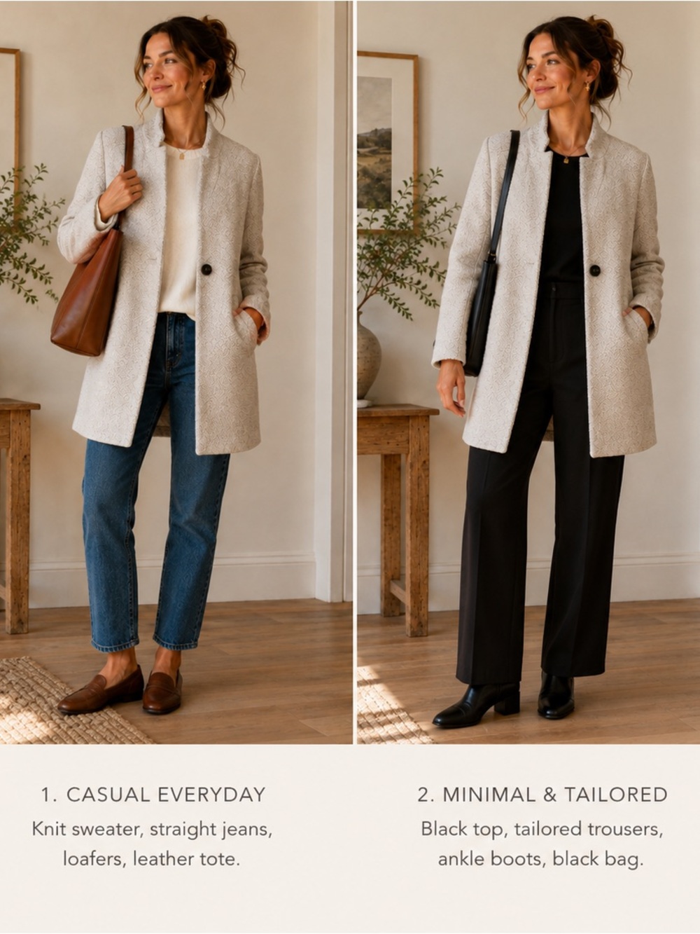 Stradivarius Textured Single-Button Long Coat | Women’s Large